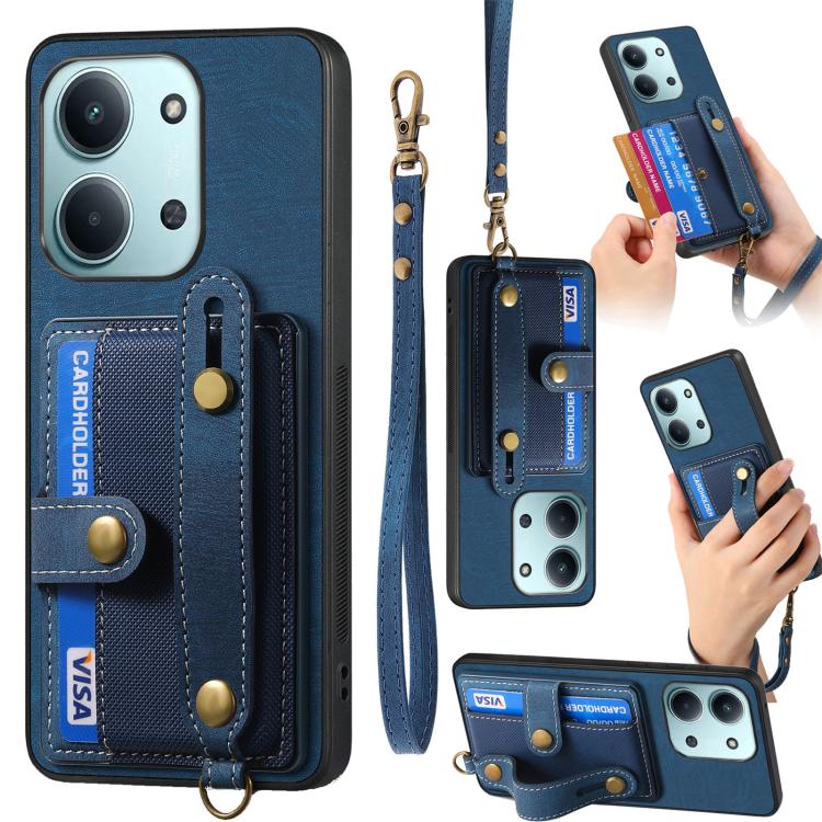 Retro Cross Wristband Wallet Leather Back Phone Case, For Redmi 15C 5G / 4G Global 171mm, For Redmi K80 Pro / Poco F7 Ultra, For Redmi K80 / Poco F7 Pro, For Redmi Turbo 4, For Xiaomi Poco X7 Pro, For Xiaomi 15 Pro, For Xiaomi 15                       ...