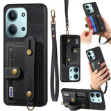 Retro Cross Wristband Wallet Leather Back Phone Case, For Redmi 15C 5G / 4G Global 171mm, For Redmi K80 Pro / Poco F7 Ultra, For Redmi K80 / Poco F7 Pro, For Redmi Turbo 4, For Xiaomi Poco X7 Pro, For Xiaomi 15 Pro, For Xiaomi 15                       ...
