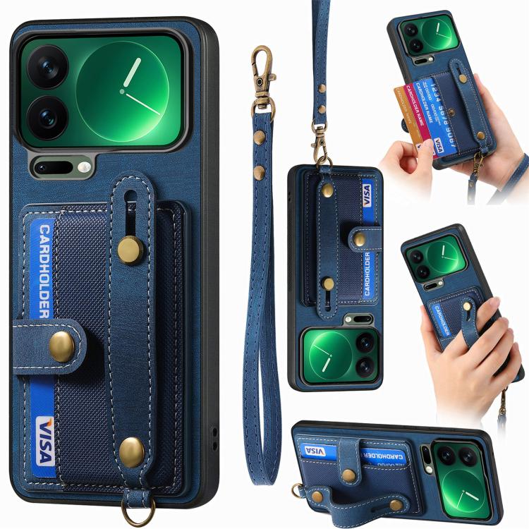 Retro Cross Wristband Wallet Leather Back Phone Case, For Redmi Note 15 Pro+ 5G, For Redmi Note 15 4G / 5G Global 164mm, For Redmi Note 15 Pro 4G Global 163.2mm, For Xiaomi 17 Pro Max, For Redmi Note 15 Pro 5G, For Xiaomi 17 Pro, For Xiaomi 15T Pro    ...