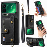 Retro Cross Wristband Wallet Leather Back Phone Case, For Redmi Note 15 Pro+ 5G, For Redmi Note 15 4G / 5G Global 164mm, For Redmi Note 15 Pro 4G Global 163.2mm, For Xiaomi 17 Pro Max, For Redmi Note 15 Pro 5G, For Xiaomi 17 Pro, For Xiaomi 15T Pro    ...