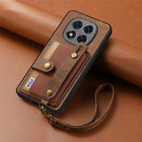 Retro Cross Wristband Wallet Leather Back Phone Case, For Redmi Note 15 Pro+ 5G, For Redmi Note 15 4G / 5G Global 164mm, For Redmi Note 15 Pro 4G Global 163.2mm, For Xiaomi 17 Pro Max, For Redmi Note 15 Pro 5G, For Xiaomi 17 Pro, For Xiaomi 15T Pro    ...