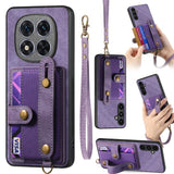 Retro Cross Wristband Wallet Leather Back Phone Case, For Redmi Note 15 Pro+ 5G, For Redmi Note 15 4G / 5G Global 164mm, For Redmi Note 15 Pro 4G Global 163.2mm, For Xiaomi 17 Pro Max, For Redmi Note 15 Pro 5G, For Xiaomi 17 Pro, For Xiaomi 15T Pro    ...
