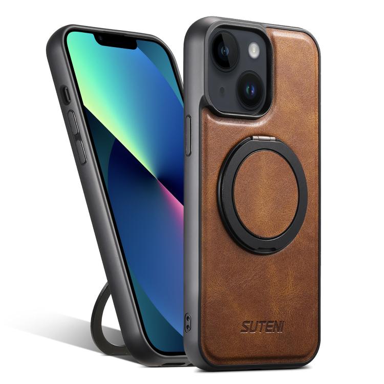 Suteni G3 Oil Wax 360 Rotation Holder MagSafe Back Phone Case, For iPhone 14, For iPhone 14 Pro, For iPhone 14 Pro Max, For iPhone 13 Pro Max, For iPhone 13 Pro, For iPhone 13, For iPhone 12, For iPhone 12 Pro Max, For iPhone 12 Pro