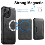 Suteni M3 Card Bag MagSafe Cowhide Texture Leather Phone Case, For iPhone 14, For iPhone 14 Pro, For iPhone 14 Pro Max, For iPhone 13 Pro Max, For iPhone 13 Pro, For iPhone 13, For iPhone 12, For iPhone 12 Pro Max, For iPhone 12 Pro