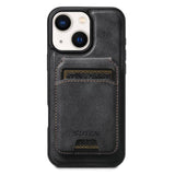 Suteni M5 Magnetic Card Bag MagSafe Cowhide Texture Leather Phone Case, For iPhone 14, For iPhone 14 Pro, For iPhone 14 Pro Max, For iPhone 13 Pro Max, For iPhone 13 Pro, For iPhone 13, For iPhone 12, For iPhone 12 Pro Max, For iPhone 12 Pro