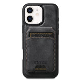 Suteni M5 Magnetic Card Bag MagSafe Cowhide Texture Leather Phone Case, For iPhone 14, For iPhone 14 Pro, For iPhone 14 Pro Max, For iPhone 13 Pro Max, For iPhone 13 Pro, For iPhone 13, For iPhone 12, For iPhone 12 Pro Max, For iPhone 12 Pro