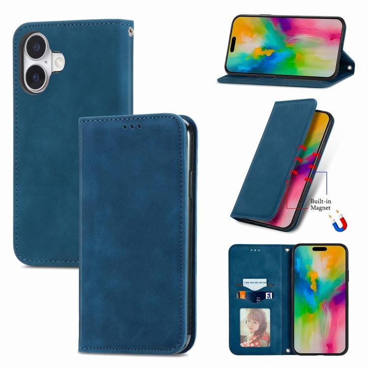 Retro Skin Feel Magnetic Flip Leather Phone Case, For iPhone 17 Pro Max, For iPhone 17 Pro, For iPhone 17, For iPhone Air