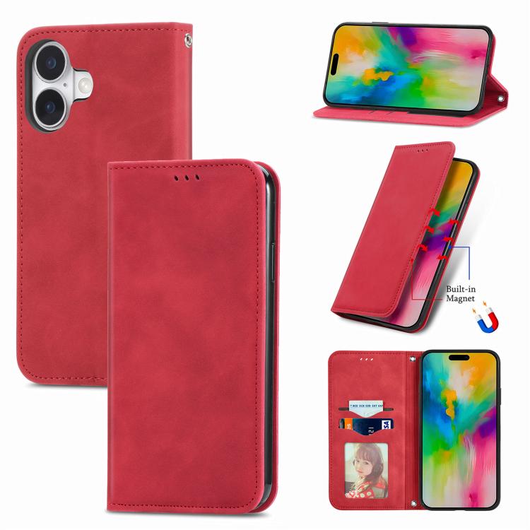 Retro Skin Feel Magnetic Flip Leather Phone Case, For iPhone 17 Pro Max, For iPhone 17 Pro, For iPhone 17, For iPhone Air