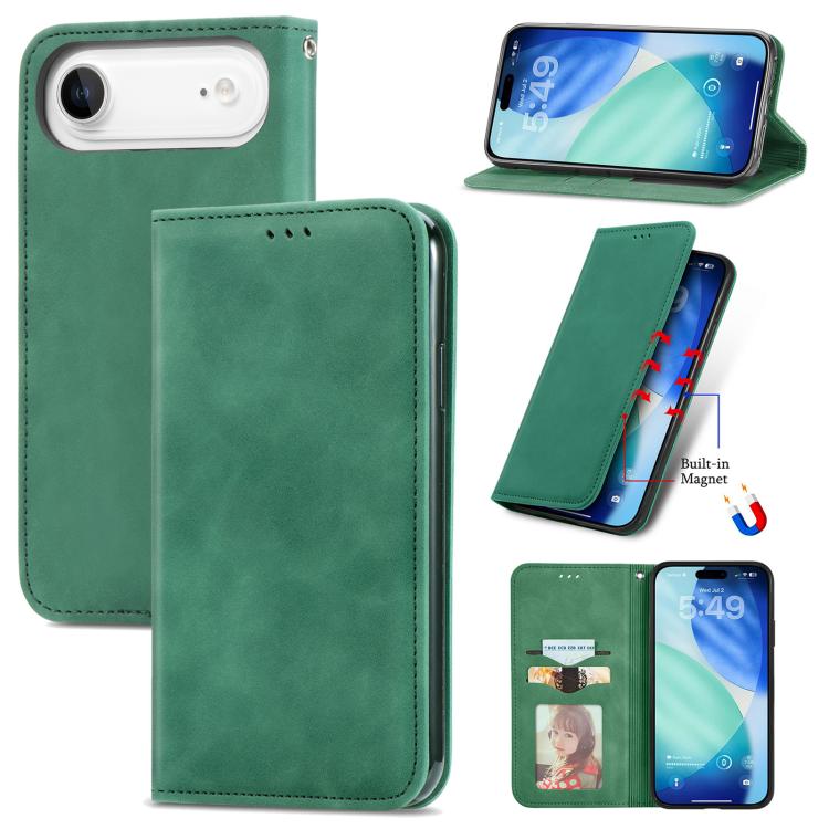 Retro Skin Feel Magnetic Flip Leather Phone Case, For iPhone 17 Pro Max, For iPhone 17 Pro, For iPhone 17, For iPhone Air