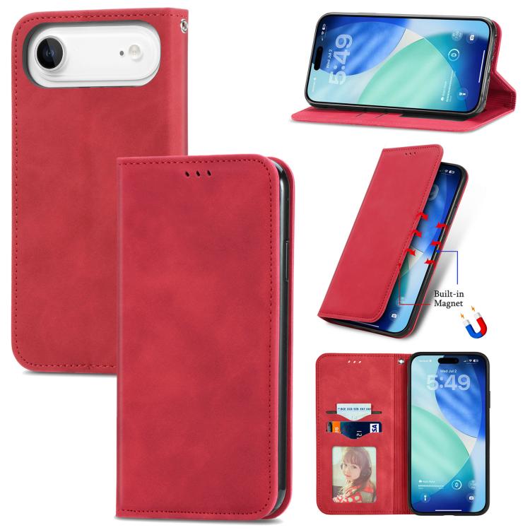Retro Skin Feel Magnetic Flip Leather Phone Case, For iPhone 17 Pro Max, For iPhone 17 Pro, For iPhone 17, For iPhone Air
