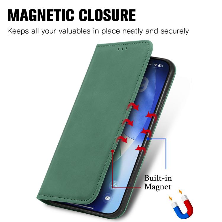 Retro Skin Feel Magnetic Flip Leather Phone Case, For iPhone 17 Pro Max, For iPhone 17 Pro, For iPhone 17, For iPhone Air