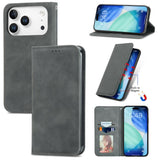 Retro Skin Feel Magnetic Flip Leather Phone Case, For iPhone 17 Pro Max, For iPhone 17 Pro, For iPhone 17, For iPhone Air