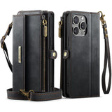CaseMe C39 RFID Blocking Zipper Wallet Leather Phone Case with Crossbody Strap, For iPhone 15 Pro Max, For iPhone 15 Pro, For iPhone 15 Plus, For iPhone 15, For iPhone 14 Plus, For iPhone 14, For iPhone 14 Pro, For iPhone 14 Pro Max                    ...