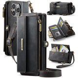 CaseMe C39 RFID Blocking Zipper Wallet Leather Phone Case with Crossbody Strap, For iPhone 15 Pro Max, For iPhone 15 Pro, For iPhone 15 Plus, For iPhone 15, For iPhone 14 Plus, For iPhone 14, For iPhone 14 Pro, For iPhone 14 Pro Max                    ...
