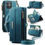 CaseMe C39 RFID Blocking Zipper Wallet Leather Phone Case with Crossbody Strap, For iPhone 13 Pro Max, For iPhone 13 Pro, For iPhone 13, For iPhone 13 mini, For iPhone 12 / 12 Pro, For iPhone 12 Pro Max, For iPhone 12 mini, For iPhone 11 Pro Max       ...