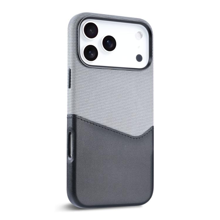 Kalebol Cloth Textue Stitching Card Slot Magnetic Phone Case, For iPhone 17 Pro Max, For iPhone 17 Pro, For iPhone 17, For iPhone Air, For iPhone 16 Pro Max, For iPhone 16 Pro, For iPhone 16 Plus, For iPhone 16