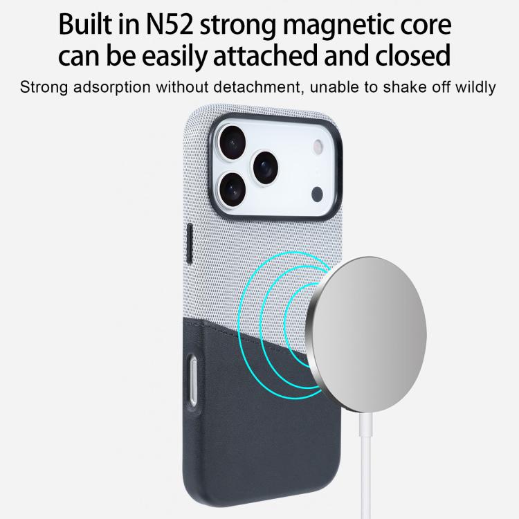 Kalebol Cloth Textue Stitching Card Slot Magnetic Phone Case, For iPhone 13 Pro, For iPhone 13, For iPhone 12, For iPhone 12 Pro Max, For iPhone 12 Pro