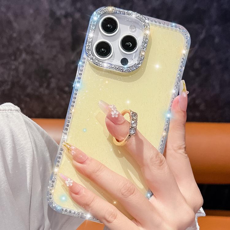 Rhinestone Glitter TPU Ring Holder Anti-fall Phone Case, For iPhone 17e / 16e, For iPhone 17 Pro Max, For iPhone 17 Pro, For iPhone 17, For iPhone Air, For iPhone 16 Pro Max, For iPhone 16 Pro, For iPhone 16 Plus