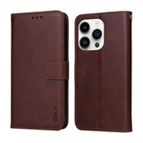 ENKAY Card Wallet Calf Texture Leather Phone Case with Thickened Glue No White Edge Film, For iPhone 15 Pro Max, For iPhone 15 Pro, For iPhone 15 Plus, For iPhone 15
