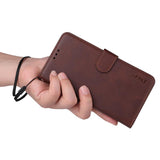 ENKAY Card Wallet Calf Texture Leather Phone Case with Thickened Glue No White Edge Film, For iPhone 15 Pro Max, For iPhone 15 Pro, For iPhone 15 Plus, For iPhone 15