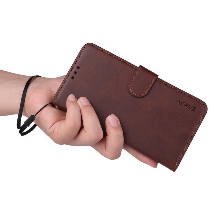 ENKAY Card Wallet Calf Texture Leather Phone Case with Thickened Glue No White Edge Film, For iPhone 15 Pro Max, For iPhone 15 Pro, For iPhone 15 Plus, For iPhone 15