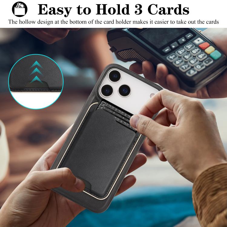 Kalebol Slim MagSafe Ring Magnetic Card Bag Leather Phone Case, For iPhone 17 Pro Max, For iPhone 17 Pro, For iPhone 17, For iPhone Air