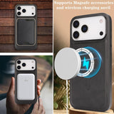 Kalebol Slim MagSafe Ring Magnetic Card Bag Leather Phone Case, For iPhone 17 Pro Max, For iPhone 17 Pro, For iPhone 17, For iPhone Air