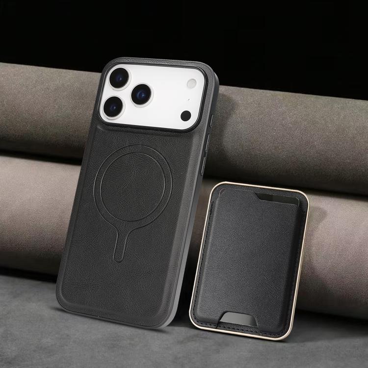 Kalebol Slim MagSafe Ring Magnetic Card Bag Leather Phone Case, For iPhone 17 Pro Max, For iPhone 17 Pro, For iPhone 17, For iPhone Air