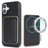 Kalebol Slim MagSafe Ring Magnetic Card Bag Leather Phone Case, For iPhone 17 Pro Max, For iPhone 17 Pro, For iPhone 17, For iPhone Air