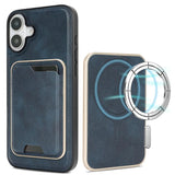 Kalebol Slim MagSafe Ring Magnetic Card Bag Leather Phone Case, For iPhone 17 Pro Max, For iPhone 17 Pro, For iPhone 17, For iPhone Air