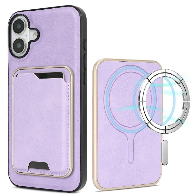 Kalebol Slim MagSafe Ring Magnetic Card Bag Leather Phone Case, For iPhone 17 Pro Max, For iPhone 17 Pro, For iPhone 17, For iPhone Air