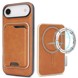 Kalebol Slim MagSafe Ring Magnetic Card Bag Leather Phone Case, For iPhone 17 Pro Max, For iPhone 17 Pro, For iPhone 17, For iPhone Air