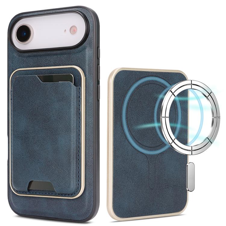 Kalebol Slim MagSafe Ring Magnetic Card Bag Leather Phone Case, For iPhone 17 Pro Max, For iPhone 17 Pro, For iPhone 17, For iPhone Air