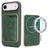 Kalebol Slim MagSafe Ring Magnetic Card Bag Leather Phone Case, For iPhone 17 Pro Max, For iPhone 17 Pro, For iPhone 17, For iPhone Air