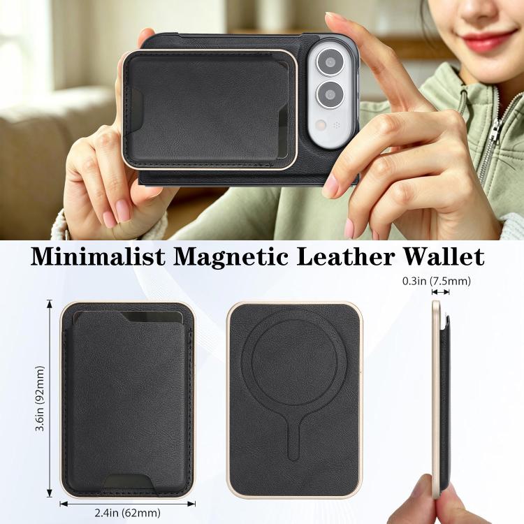 Kalebol Slim MagSafe Ring Magnetic Card Bag Leather Phone Case, For iPhone Fold, For iPhone 18 Pro, For iPhone 18 Pro Max, For iPhone 17 Pro Max, For iPhone 17 Pro, For iPhone 17, For iPhone Air