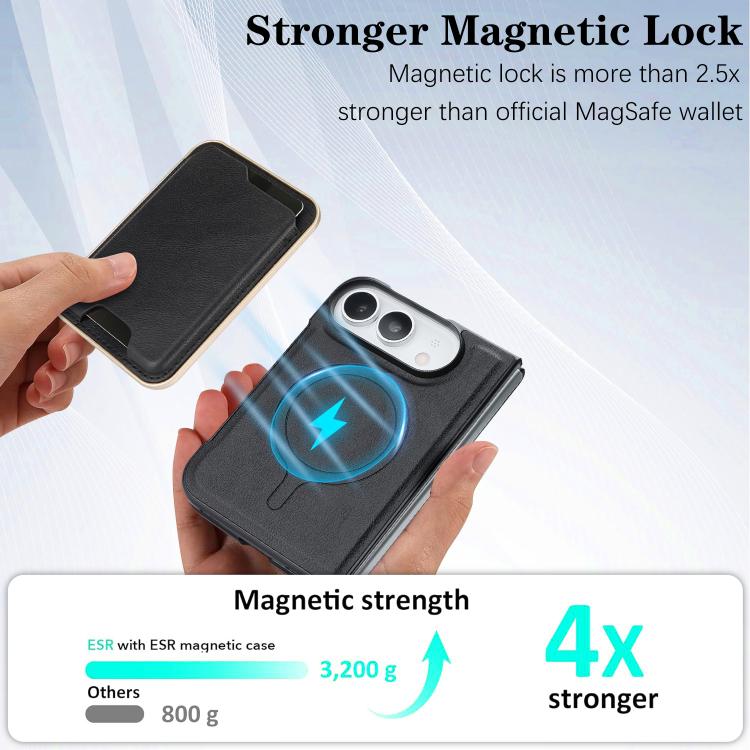 Kalebol Slim MagSafe Ring Magnetic Card Bag Leather Phone Case, For iPhone Fold, For iPhone 18 Pro, For iPhone 18 Pro Max, For iPhone 17 Pro Max, For iPhone 17 Pro, For iPhone 17, For iPhone Air