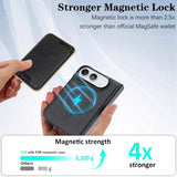 Kalebol Slim MagSafe Ring Magnetic Card Bag Leather Phone Case, For iPhone Fold, For iPhone 18 Pro, For iPhone 18 Pro Max, For iPhone 17 Pro Max, For iPhone 17 Pro, For iPhone 17, For iPhone Air