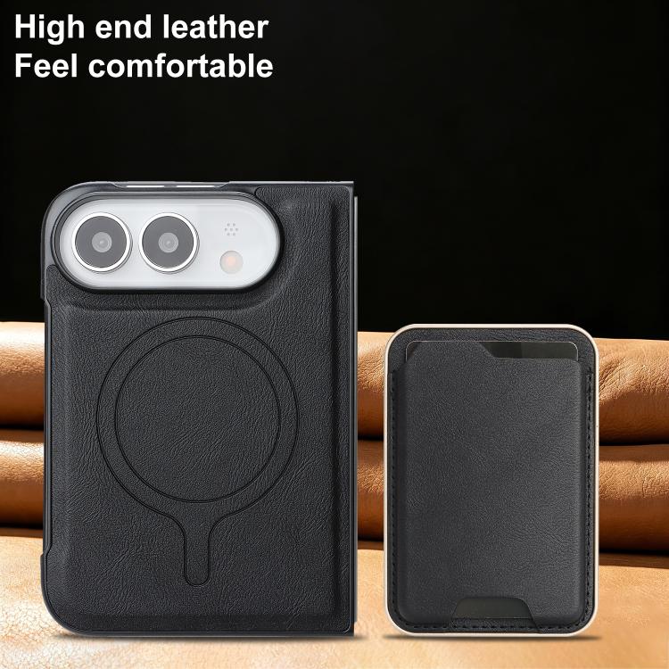 Kalebol Slim MagSafe Ring Magnetic Card Bag Leather Phone Case, For iPhone Fold, For iPhone 18 Pro, For iPhone 18 Pro Max, For iPhone 17 Pro Max, For iPhone 17 Pro, For iPhone 17, For iPhone Air
