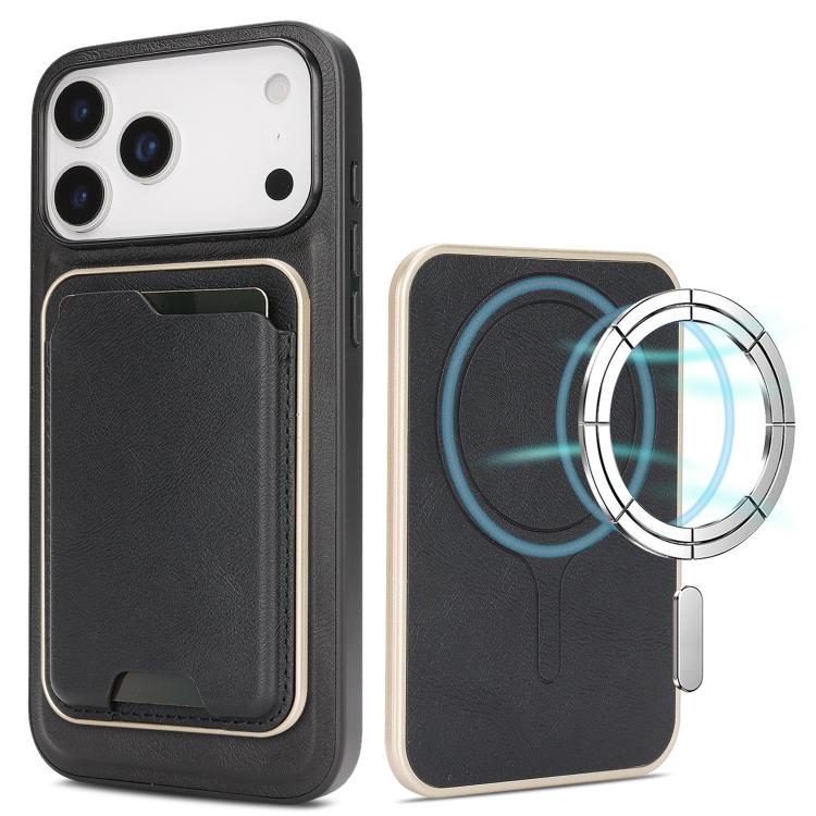 Kalebol Slim MagSafe Ring Magnetic Card Bag Leather Phone Case, For iPhone Fold, For iPhone 18 Pro, For iPhone 18 Pro Max, For iPhone 17 Pro Max, For iPhone 17 Pro, For iPhone 17, For iPhone Air