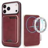 Kalebol Slim MagSafe Ring Magnetic Card Bag Leather Phone Case, For iPhone Fold, For iPhone 18 Pro, For iPhone 18 Pro Max, For iPhone 17 Pro Max, For iPhone 17 Pro, For iPhone 17, For iPhone Air