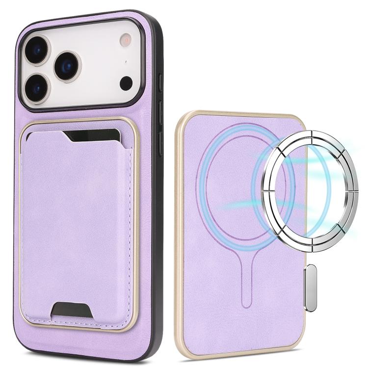 Kalebol Slim MagSafe Ring Magnetic Card Bag Leather Phone Case, For iPhone Fold, For iPhone 18 Pro, For iPhone 18 Pro Max, For iPhone 17 Pro Max, For iPhone 17 Pro, For iPhone 17, For iPhone Air