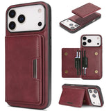 Kalebol Strong MagSafe Magnetic Two-Fold Card Bag Leather Phone Case, For iPhone Fold, For iPhone 18 Pro, For iPhone 18 Pro Max, For iPhone 17 Pro Max, For iPhone 17 Pro, For iPhone 17, For iPhone Air, For iPhone 17e / 16e
