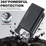 Kalebol Strong MagSafe Magnetic Two-Fold Card Bag Leather Phone Case, For iPhone Fold, For iPhone 18 Pro, For iPhone 18 Pro Max, For iPhone 17 Pro Max, For iPhone 17 Pro, For iPhone 17, For iPhone Air, For iPhone 17e / 16e