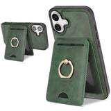 Kalebol Strong MagSafe Ring Magnetic Card Bag Holder Leather Phone Case, For iPhone 17 Pro Max, For iPhone 17 Pro, For iPhone 17, For iPhone Air
