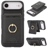 Kalebol Strong MagSafe Ring Magnetic Card Bag Holder Leather Phone Case, For iPhone 17 Pro Max, For iPhone 17 Pro, For iPhone 17, For iPhone Air