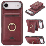 Kalebol Strong MagSafe Ring Magnetic Card Bag Holder Leather Phone Case, For iPhone 17 Pro Max, For iPhone 17 Pro, For iPhone 17, For iPhone Air