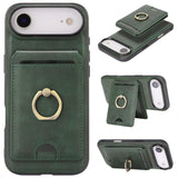 Kalebol Strong MagSafe Ring Magnetic Card Bag Holder Leather Phone Case, For iPhone 17 Pro Max, For iPhone 17 Pro, For iPhone 17, For iPhone Air