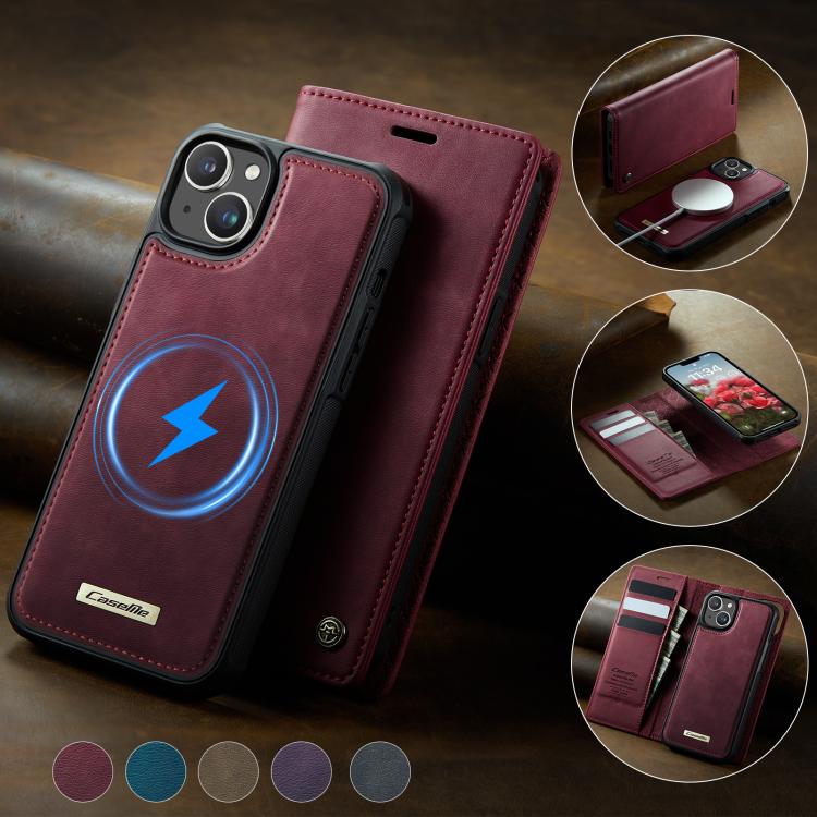 CaseMe C49 MagSafe RFID Blocking Detachable Wallet Leather Phone Case, For iPhone 13, For iPhone 12 / 12 Pro, For iPhone 12 Pro Max, For iPhone 11 Pro Max, For iPhone 11, For iPhone 11 Pro