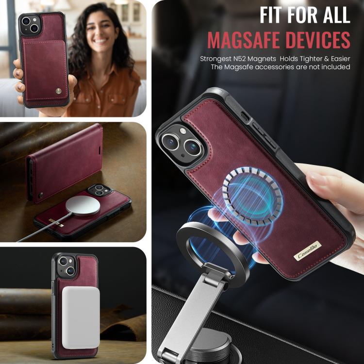 CaseMe C49 MagSafe RFID Blocking Detachable Wallet Leather Phone Case, For iPhone 13, For iPhone 12 / 12 Pro, For iPhone 12 Pro Max, For iPhone 11 Pro Max, For iPhone 11, For iPhone 11 Pro