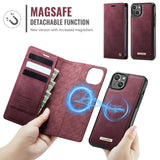 CaseMe C49 MagSafe RFID Blocking Detachable Wallet Leather Phone Case, For iPhone 13, For iPhone 12 / 12 Pro, For iPhone 12 Pro Max, For iPhone 11 Pro Max, For iPhone 11, For iPhone 11 Pro